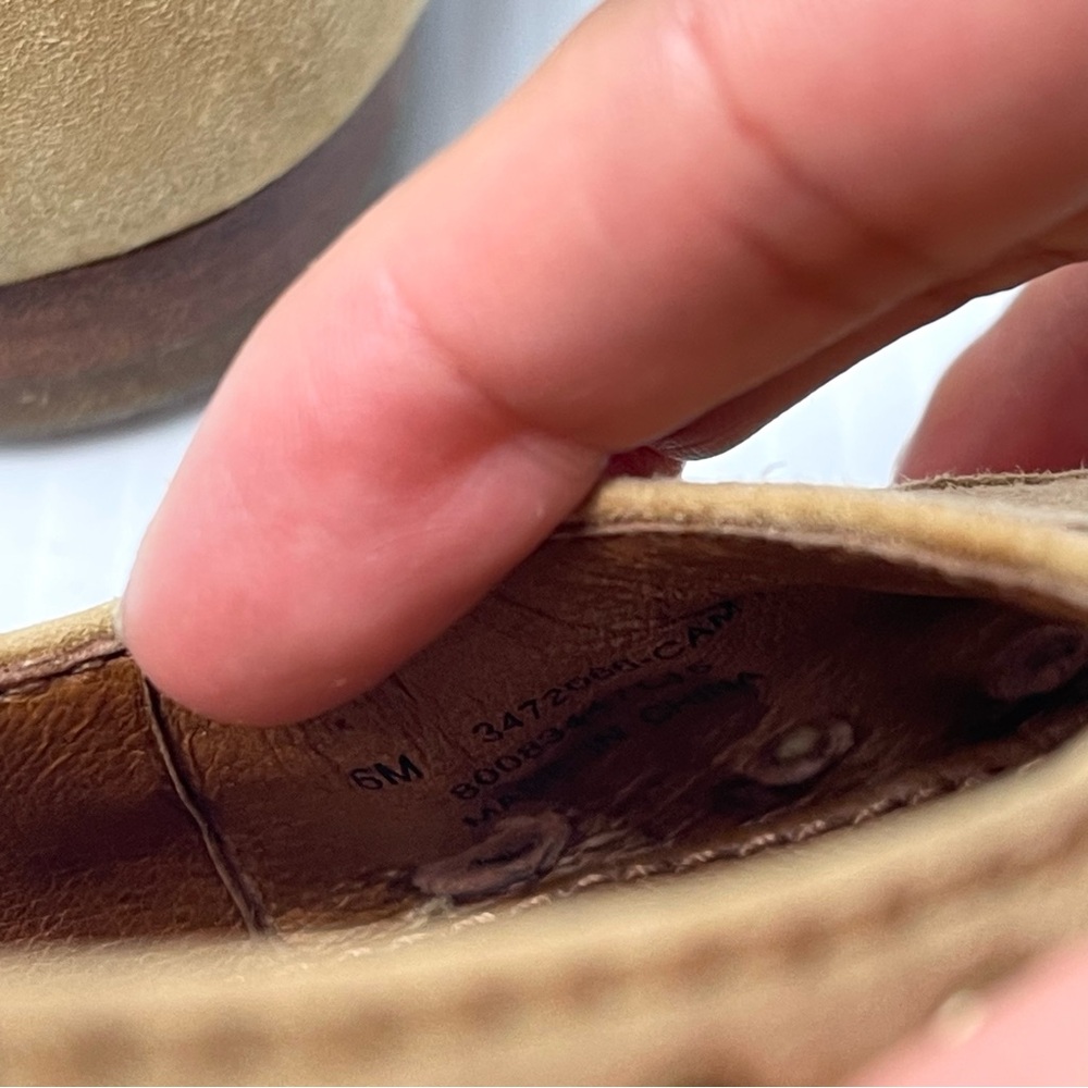 Frye Tan Leather Sienna Studded Pointed Flats - Picture 9 of 16